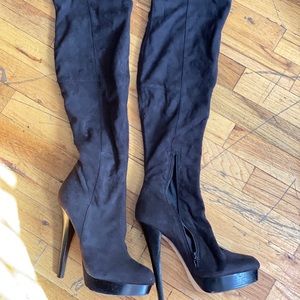 Steve Madden faux suede over the knee boots